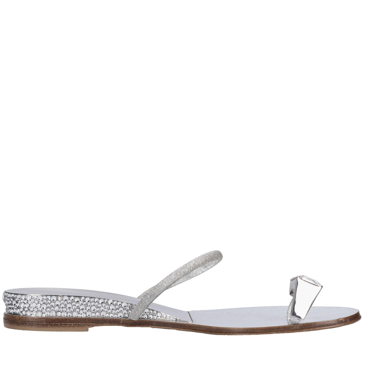 Mules in pelle e Swarovski 