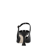 Décolleté slingback in pelle 
