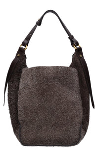Borsa in camoscio e pelle 