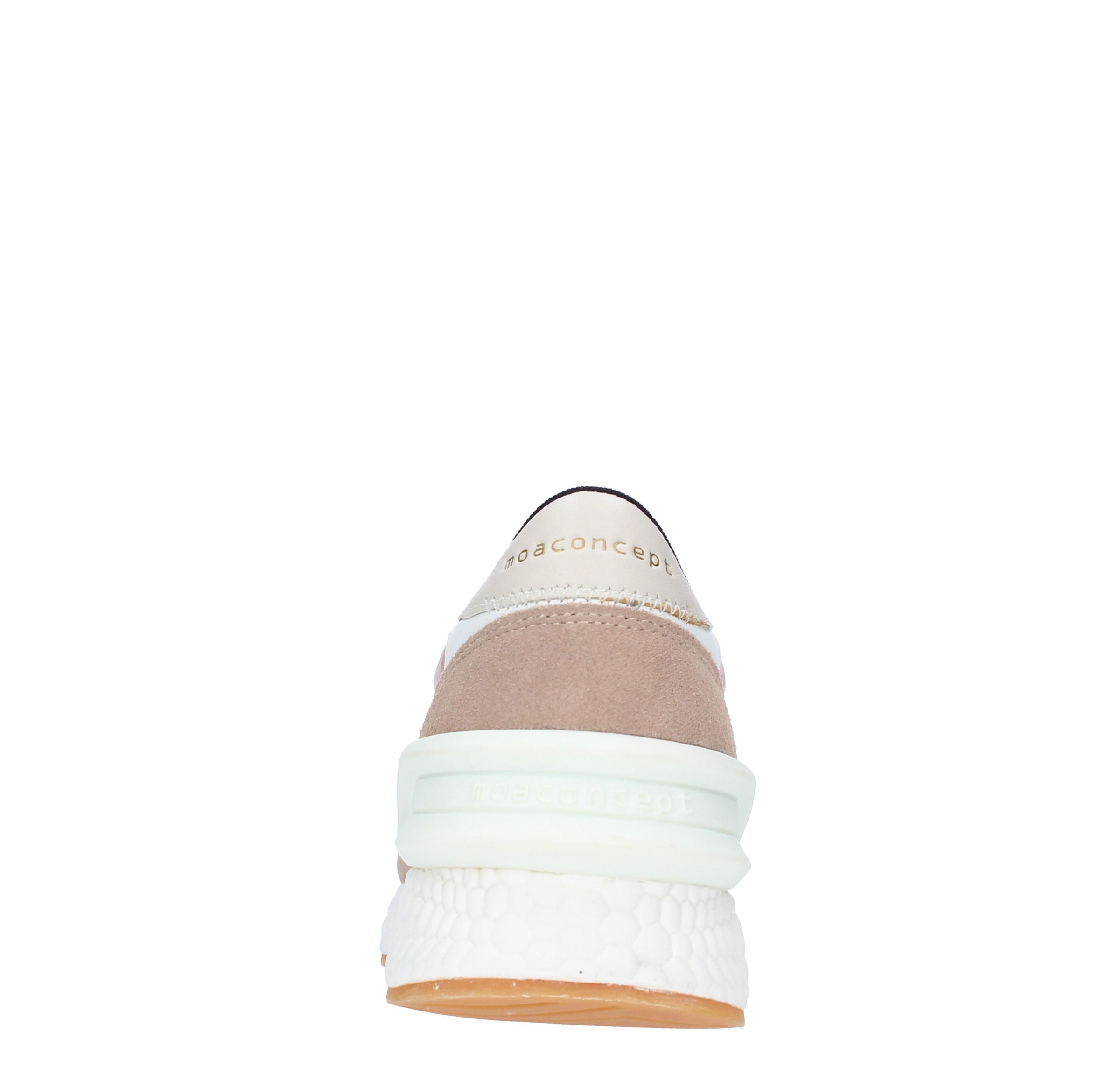 Sneakers in pelle e tessuto 