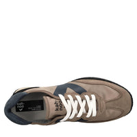 Sneakers in camoscio e tessuto 