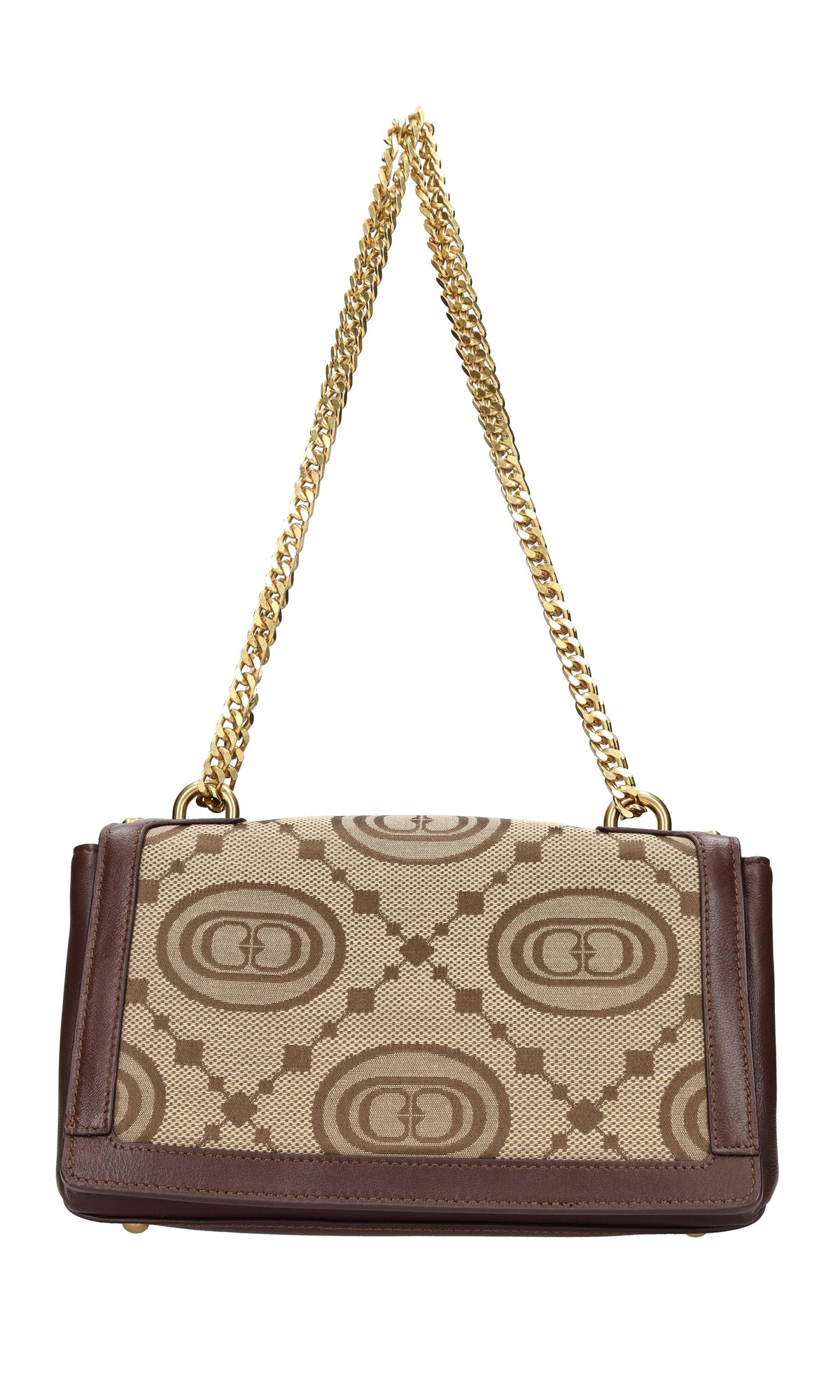 Borsa in pelle e tessuto 
