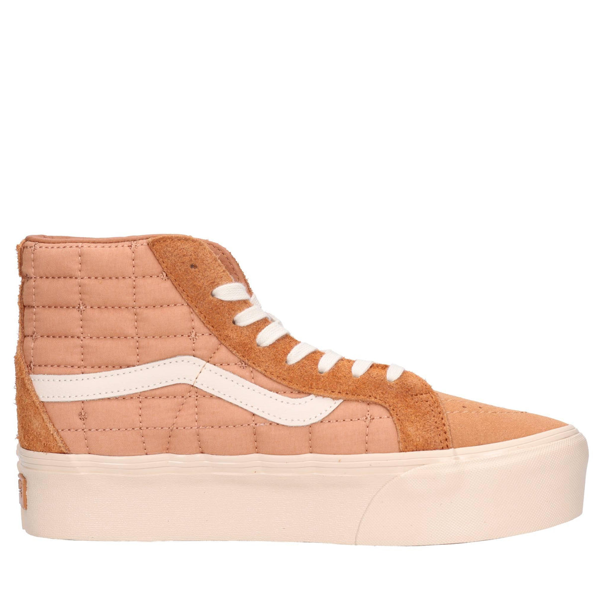 Sneakers in pelle e tessuto 