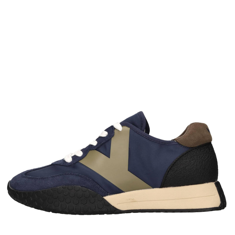 Sneakers in camoscio e tessuto 