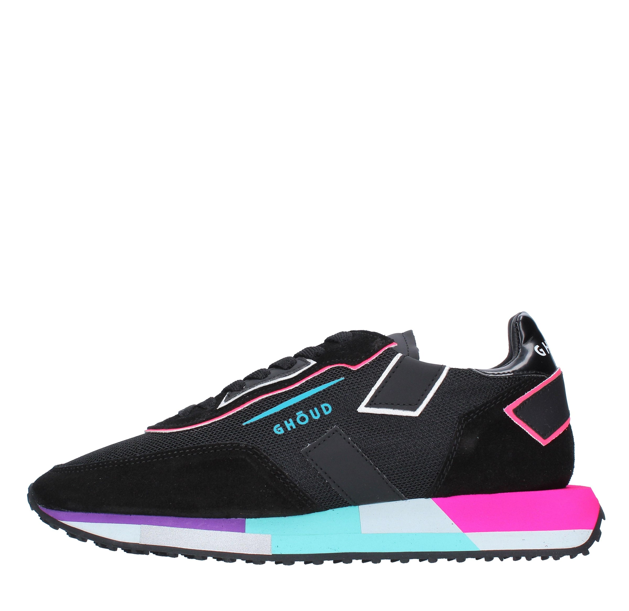 Sneakers in camoscio,tessuto e pelle 
