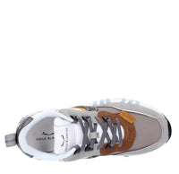Sneakers in camoscio pelle e tessuto 