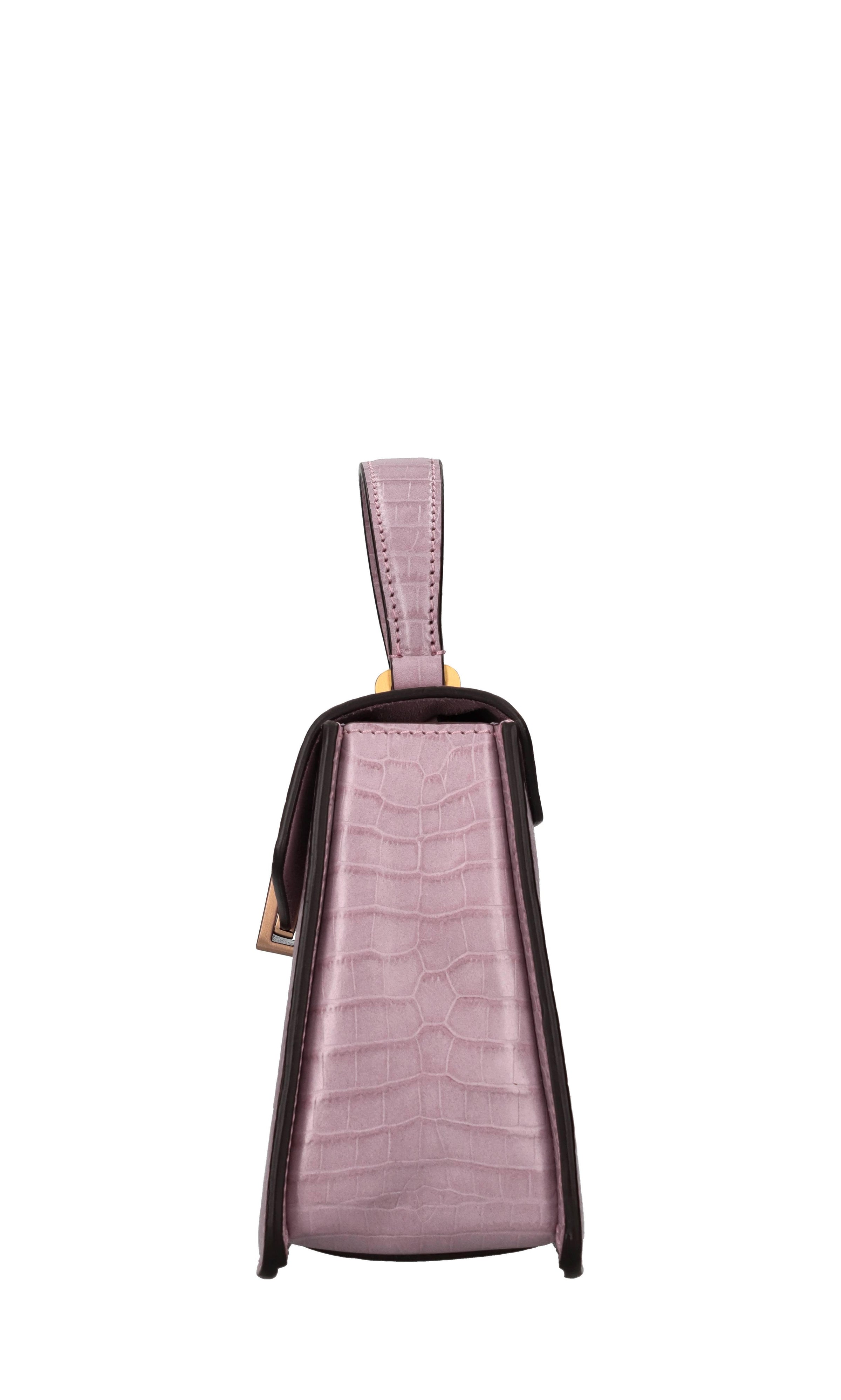Borsa in pelle stampa cocco 