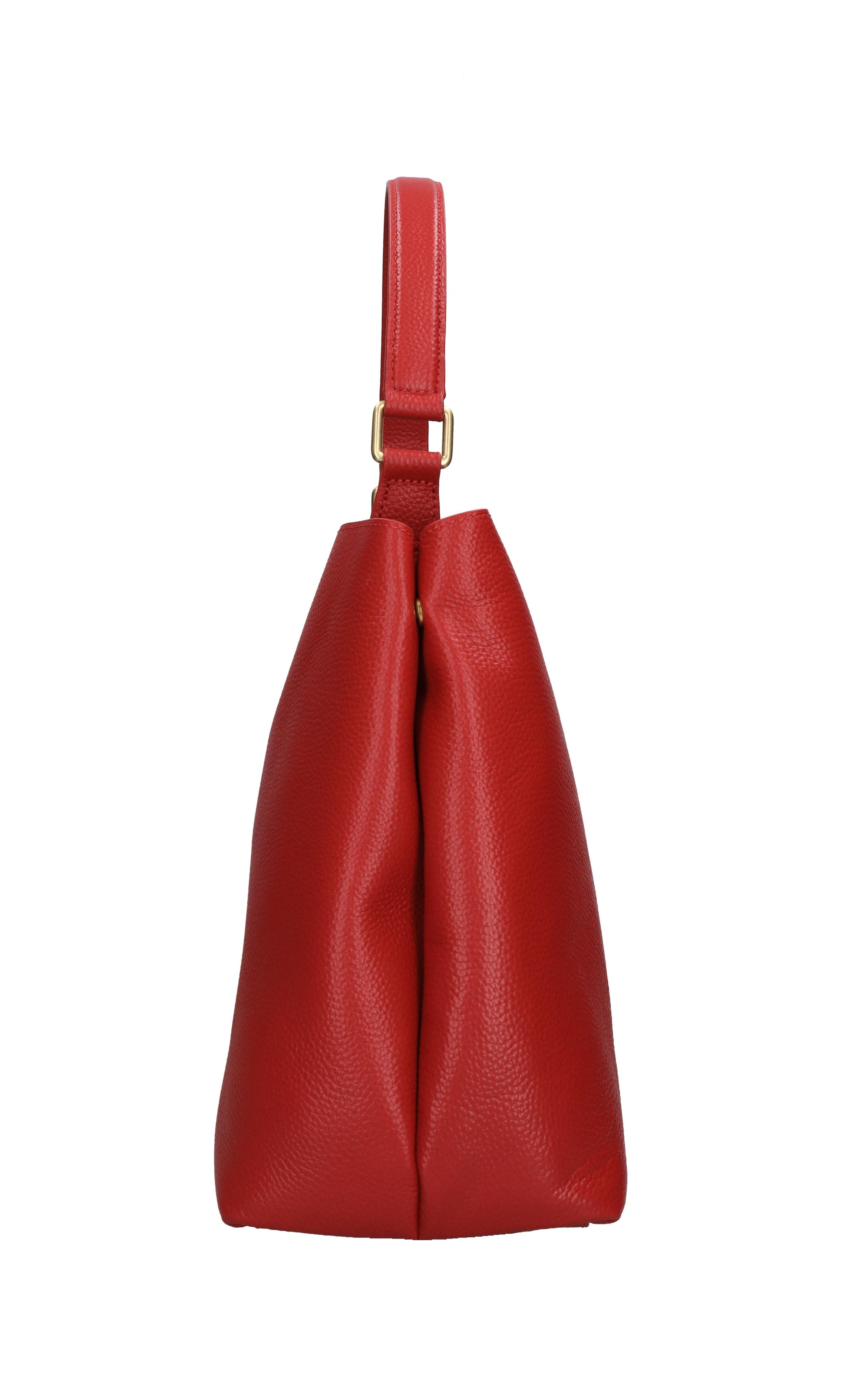 Borsa drilled logo hook in pelle 