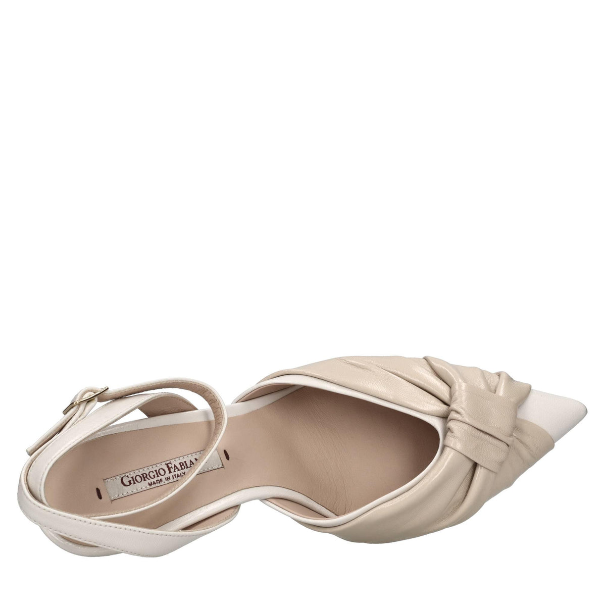 Décolleté slingback in pelle 