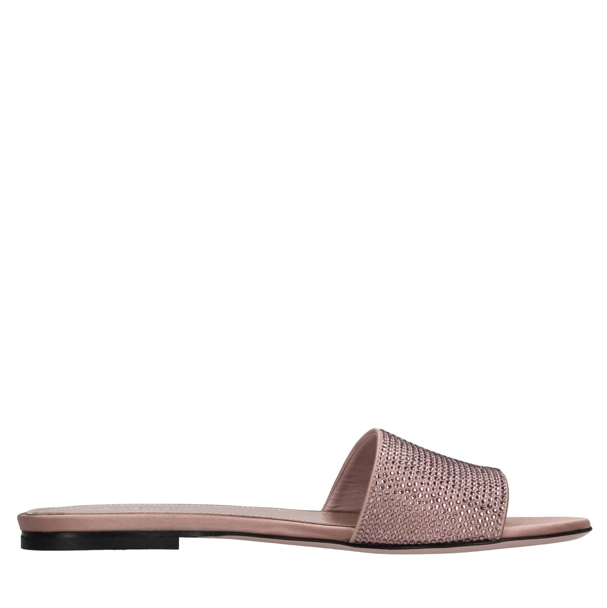 Mules Cassis in raso e strass 