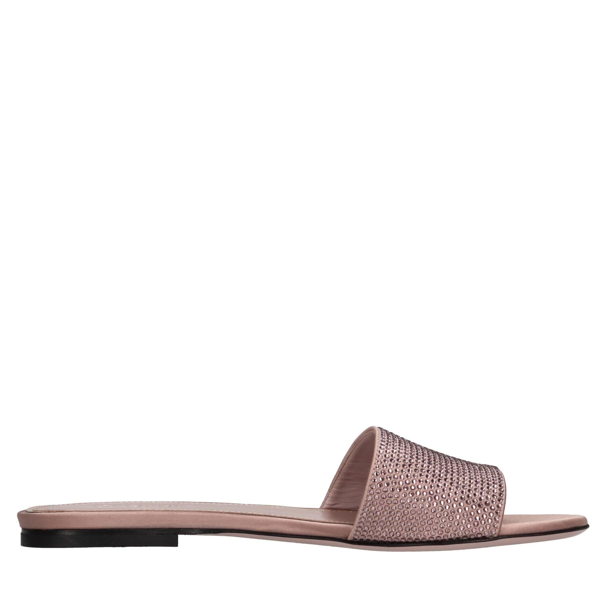 Mules Cassis in raso e strass 