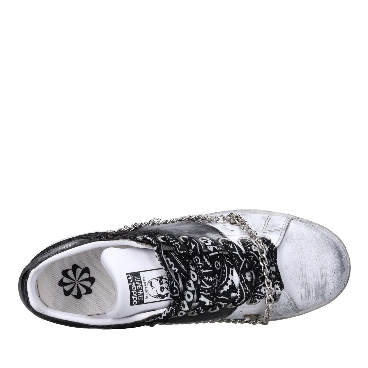 Sneakers in pelle e tessuto 
