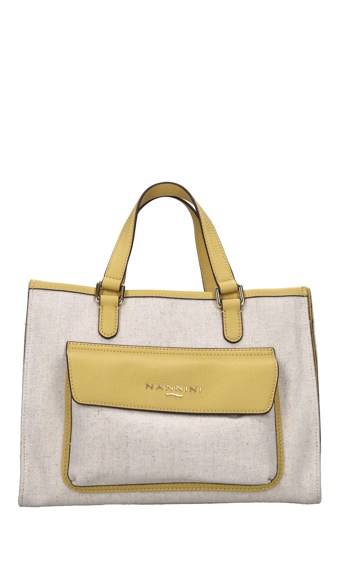 Borsa in tessuto e pelle 