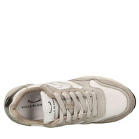Sneakers in pelle e tessuto 