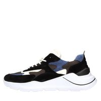 Sneakers in camoscio e tessuto 