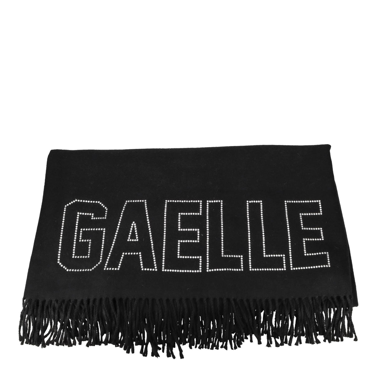Poncho in panno con logo strass 