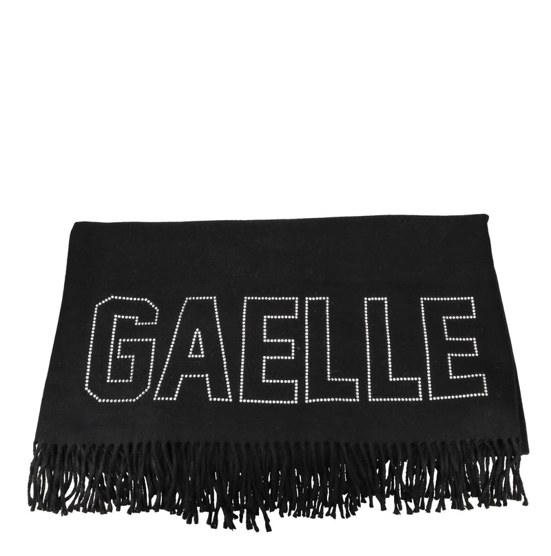 Poncho in panno con logo strass 
