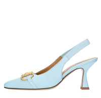 Décolleté slingback in pelle 