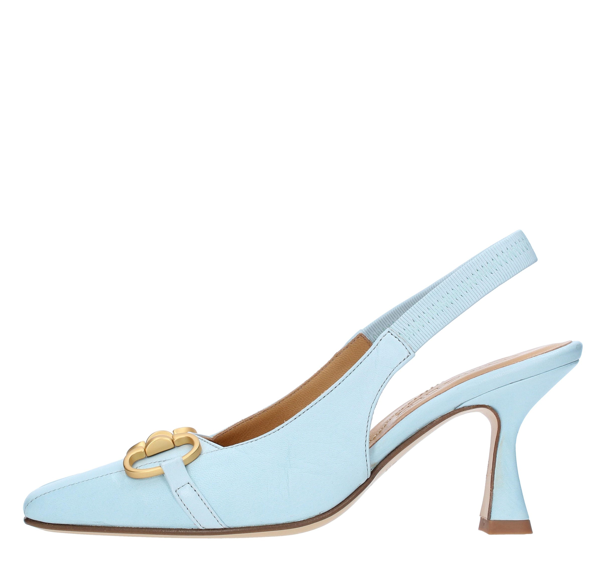 Décolleté slingback in pelle 