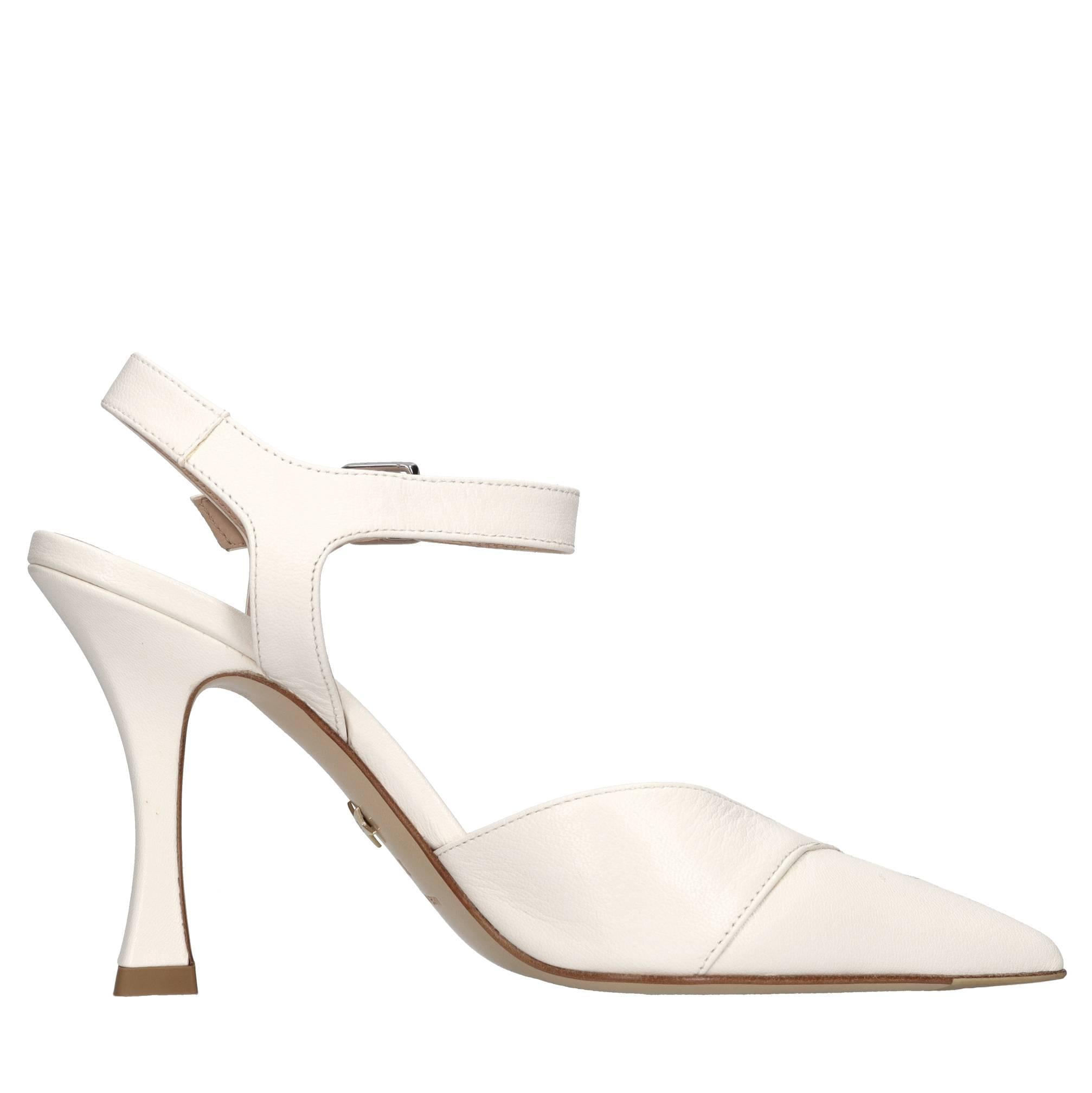 Décolleté slingback in pelle 