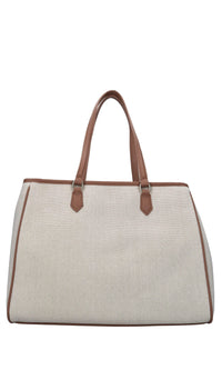 Borsa in tessuto ed ecopelle 