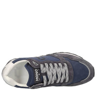 Sneakers in pelle e tessuto 