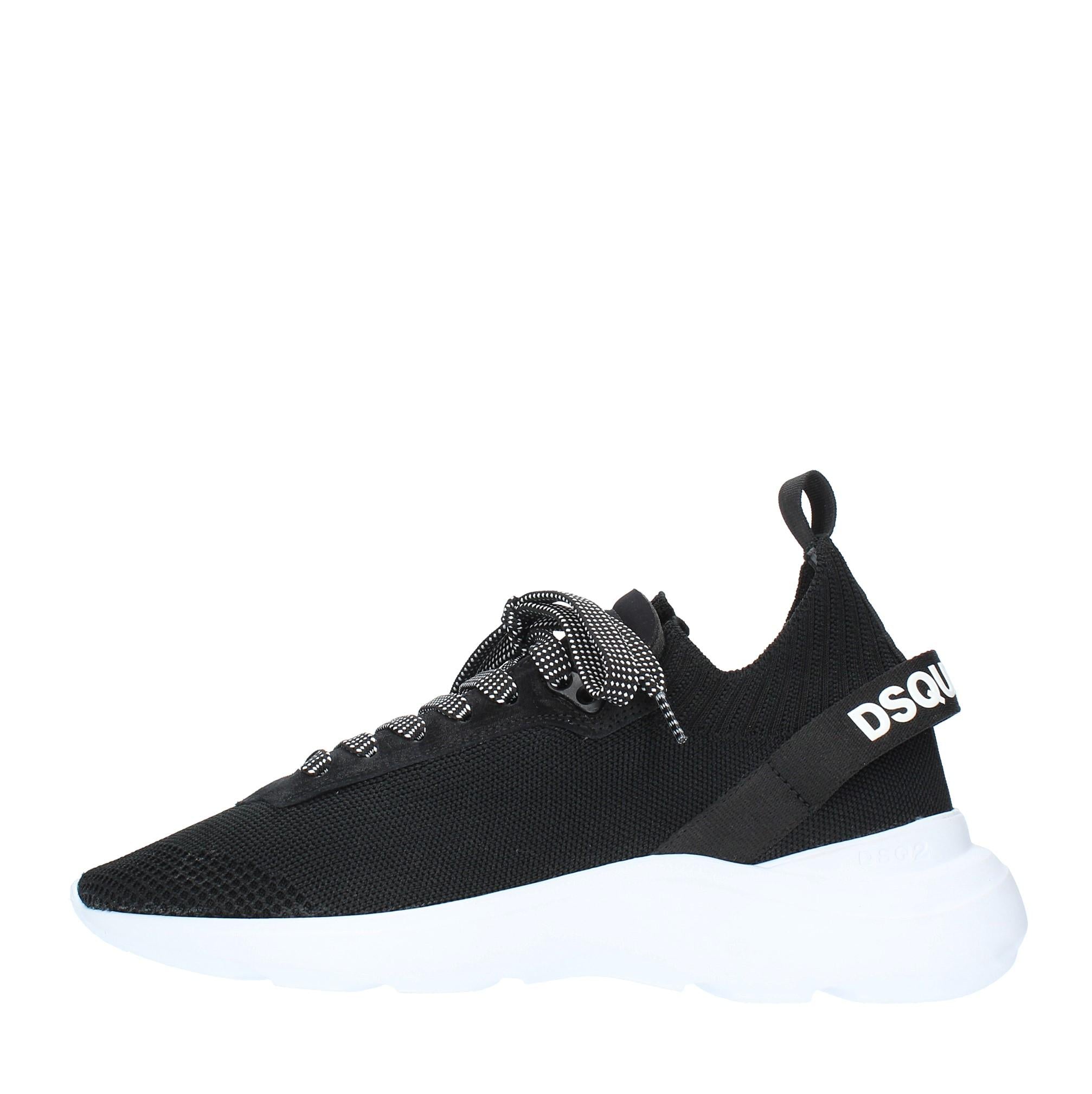 Sneakers in tessuto e pelle 