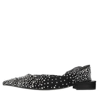 Ballerine slingback in tulle e strass 