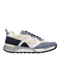 Sneakers in pelle e tessuto 