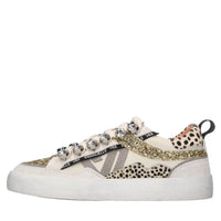 Sneakers in pelle,cavallino,glitter e strass 