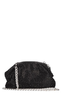 Borsa in tessuto e strass 