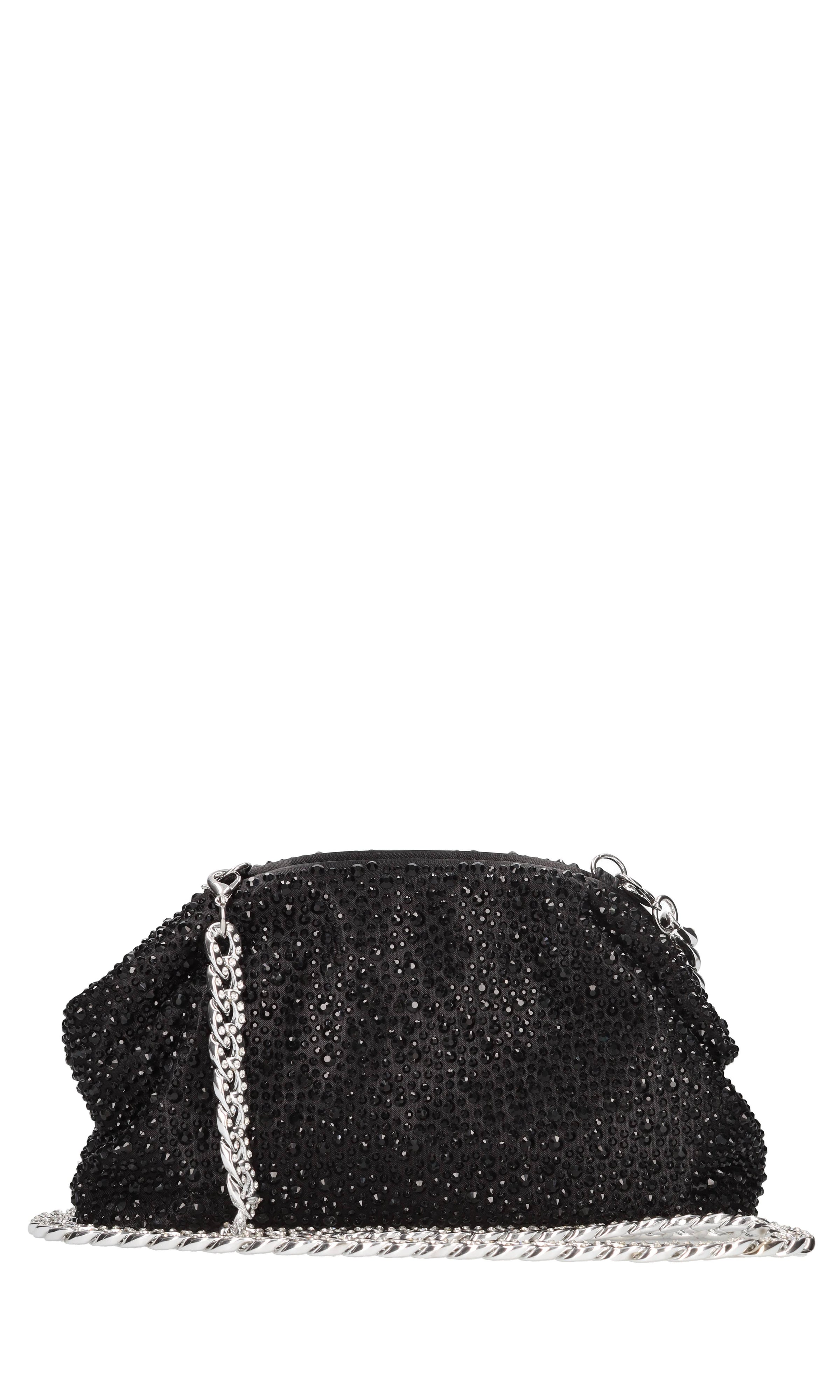 Borsa in tessuto e strass 