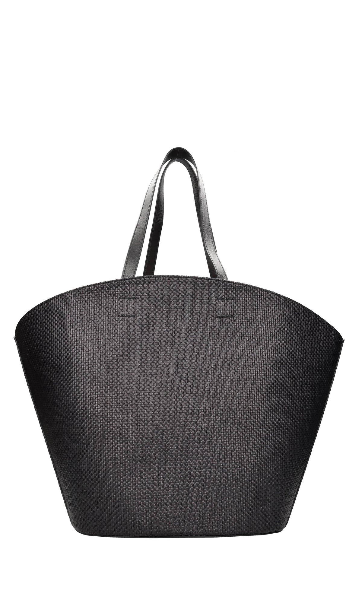 Borsa in pelle e rafia 