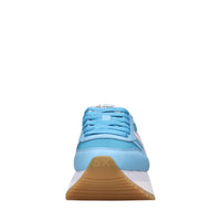 Sneakers in pelle e tessuto 