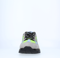 Sneakers in pelle tessuto e camoscio 