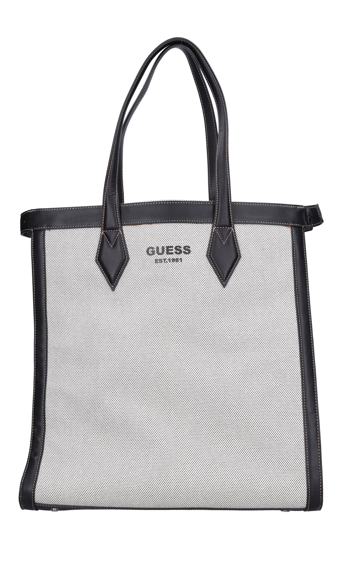 Borsa in ecopelle e tessuto 