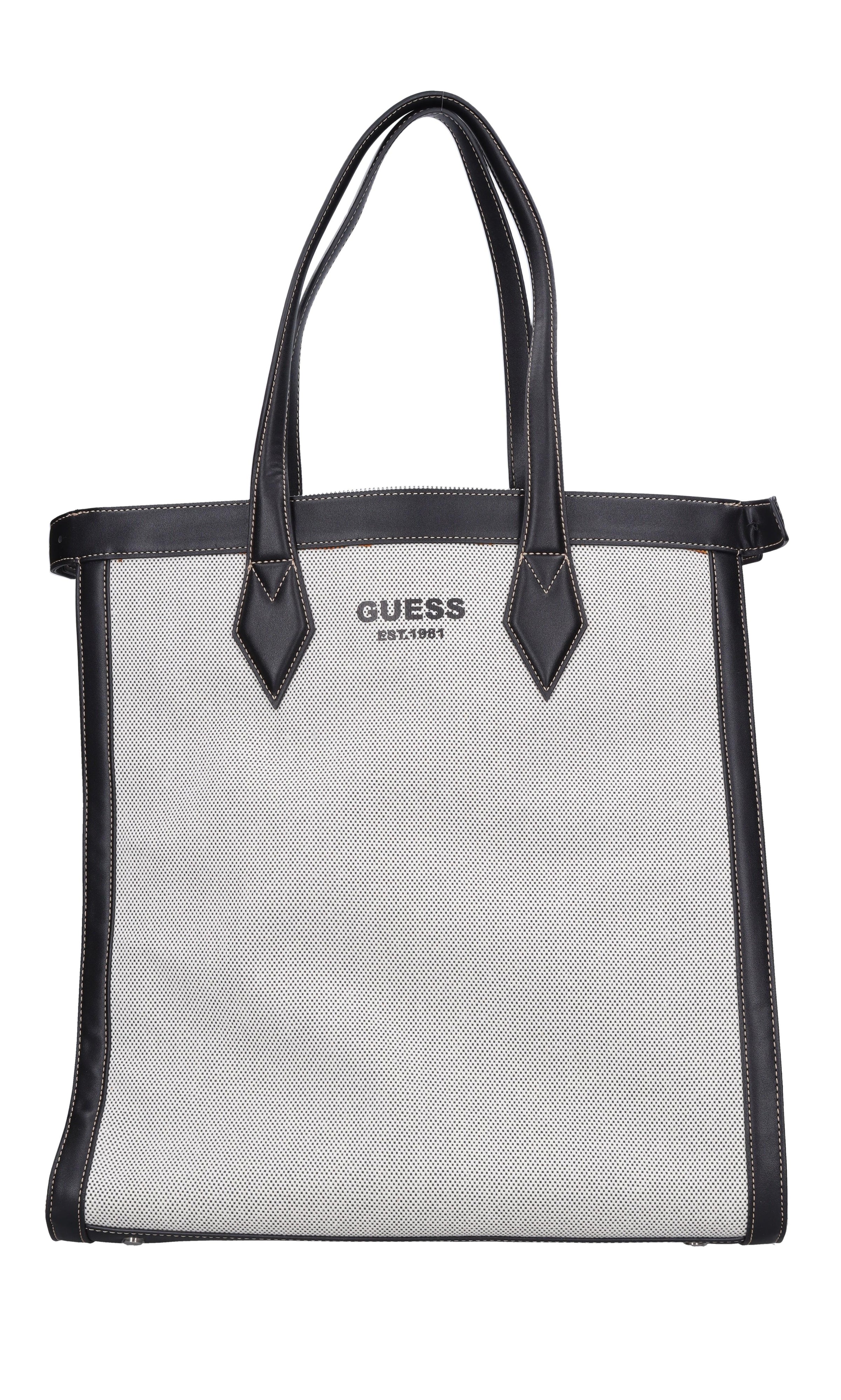Borsa in ecopelle e tessuto 