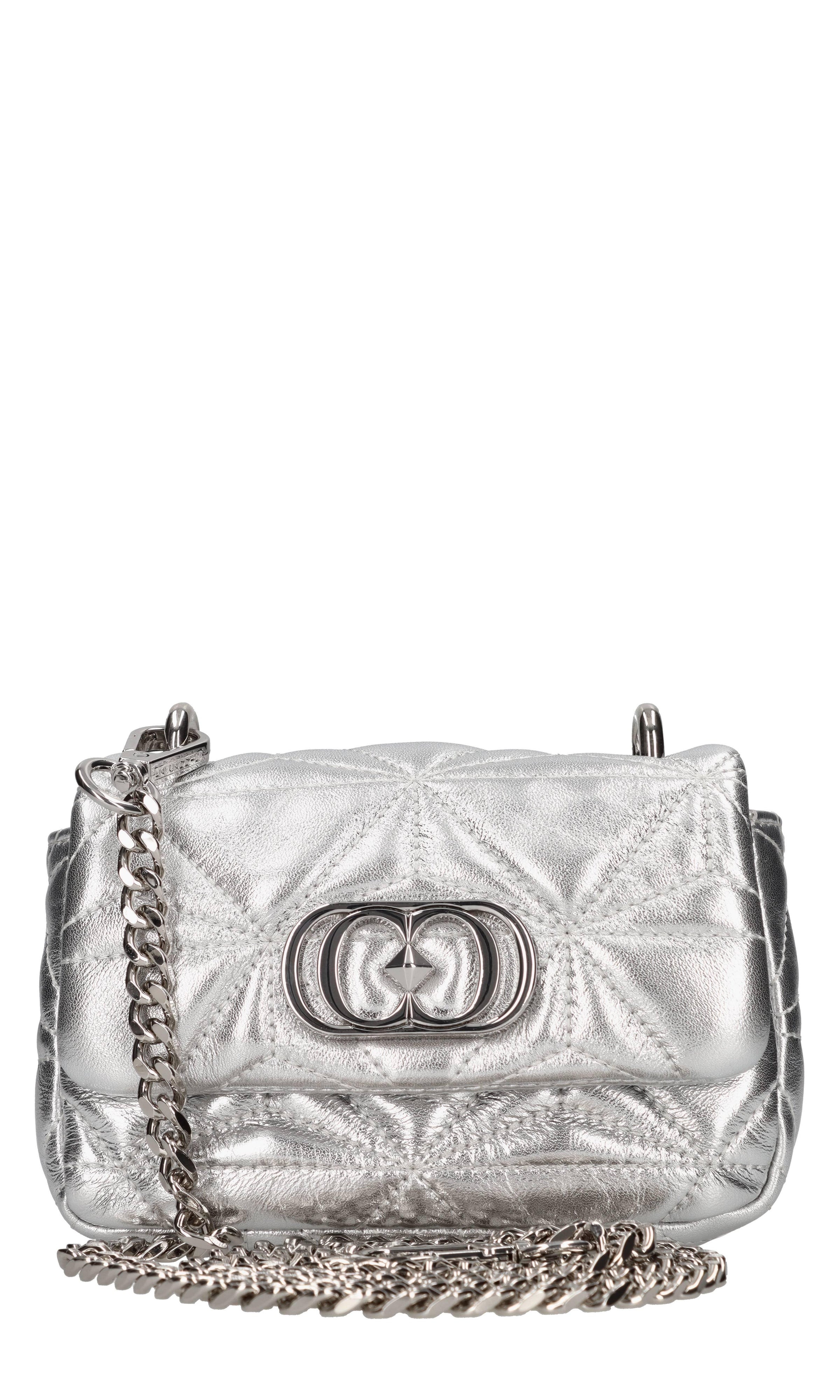 Borsa mini in pelle laminata 