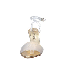 Sandali in plex e pelle 