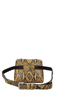 Borsa-marsupio in pelle stampa pitone 