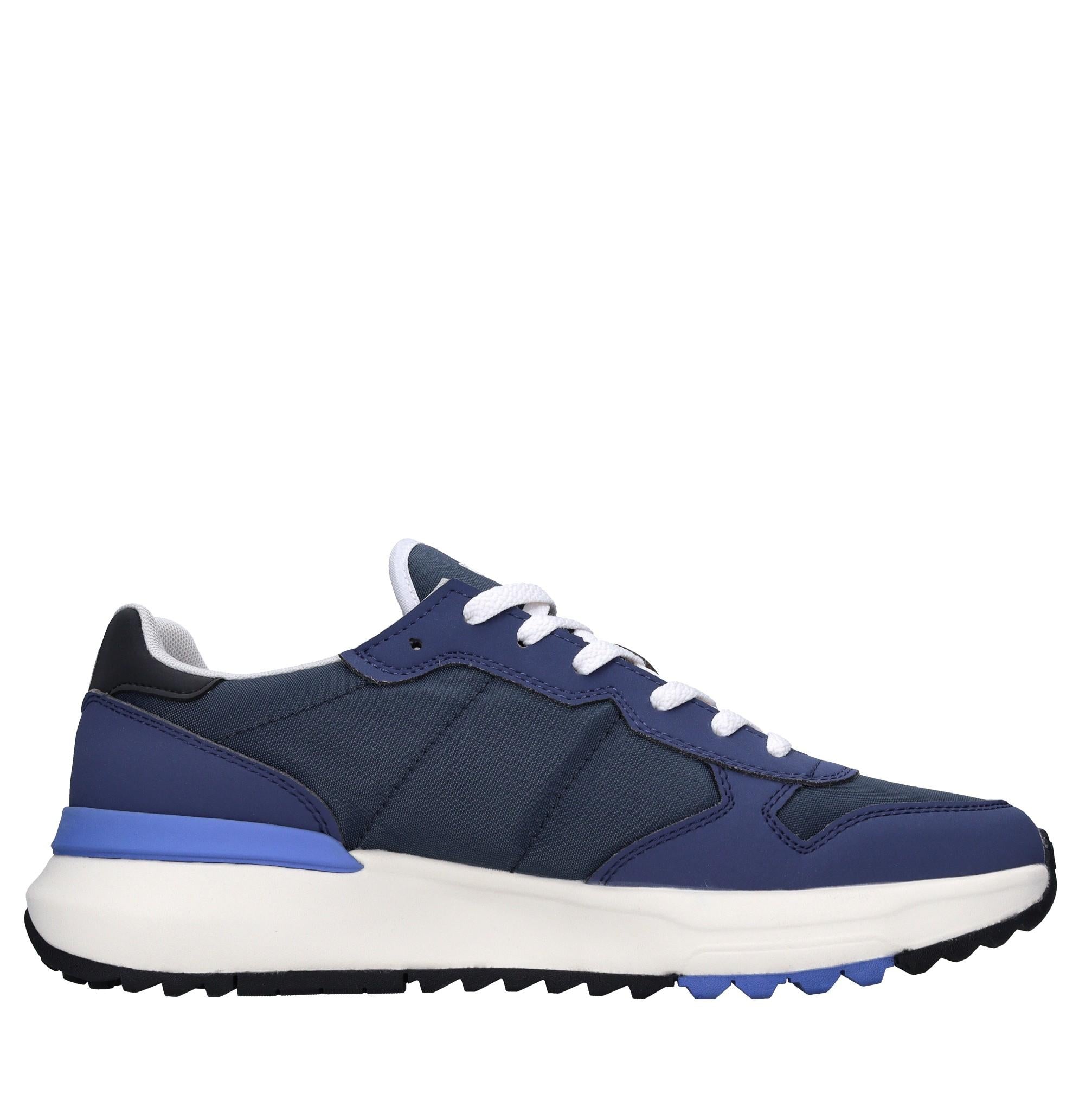 Sneakers in pelle e tessuto 