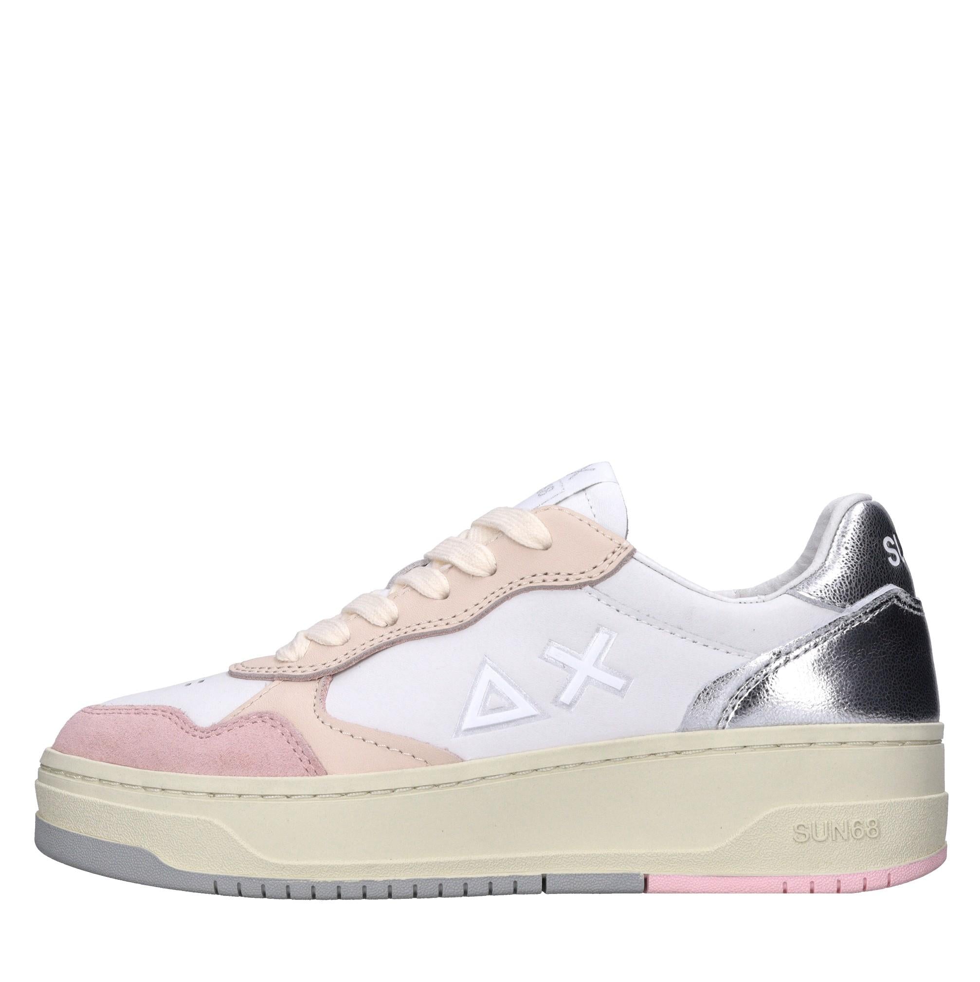 Sneakers in glitter e pelle 