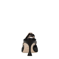 Décolleté slingback in pelle 