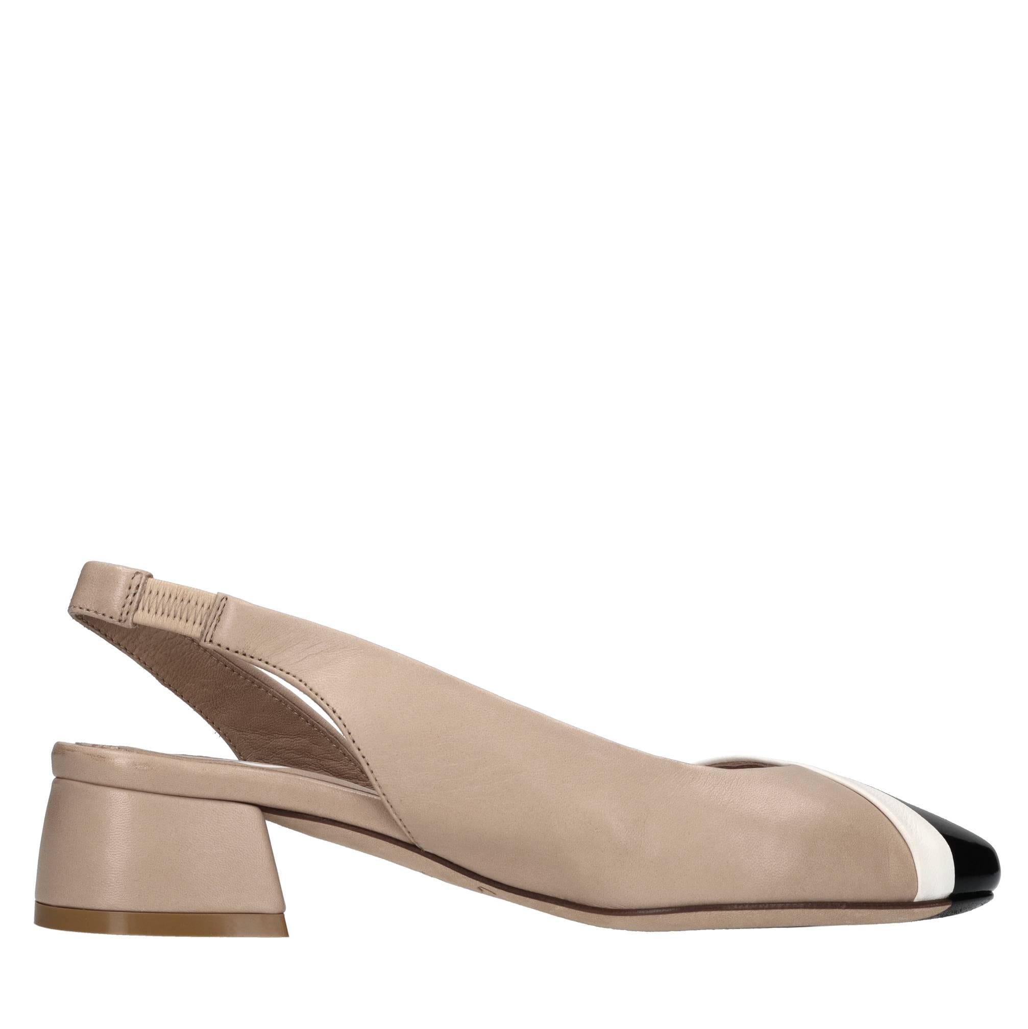 Décollete slingback in pelle 