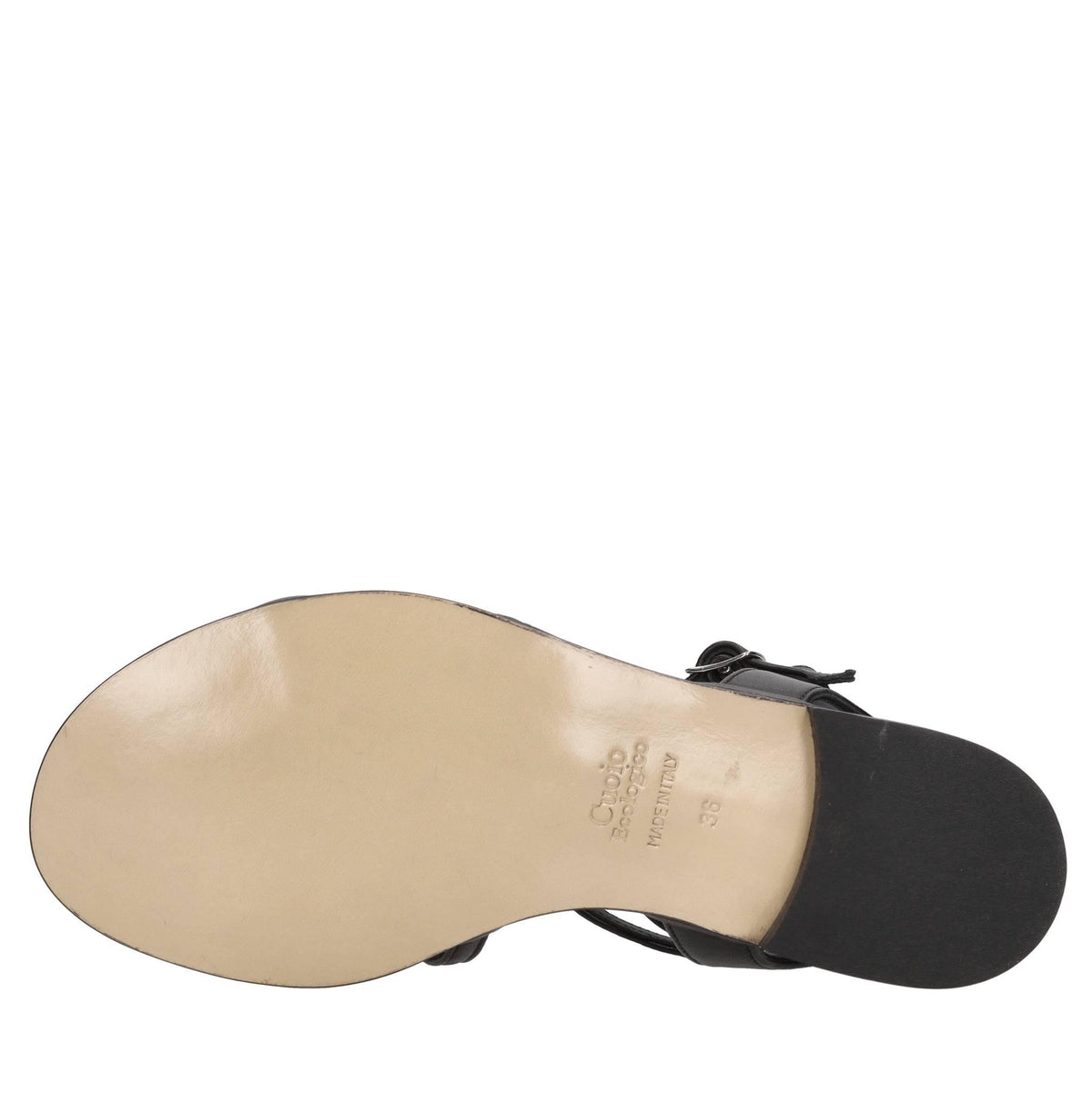 Sandali flat in pelle 