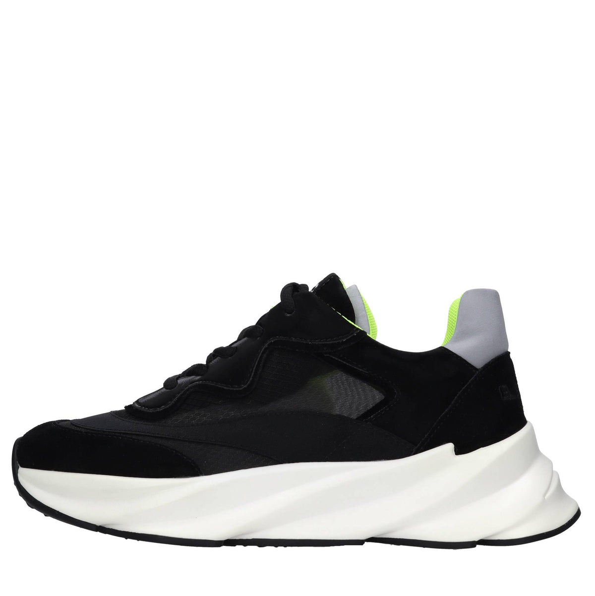Sneakers in pelle e tessuto 