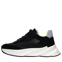 Sneakers in pelle e tessuto 