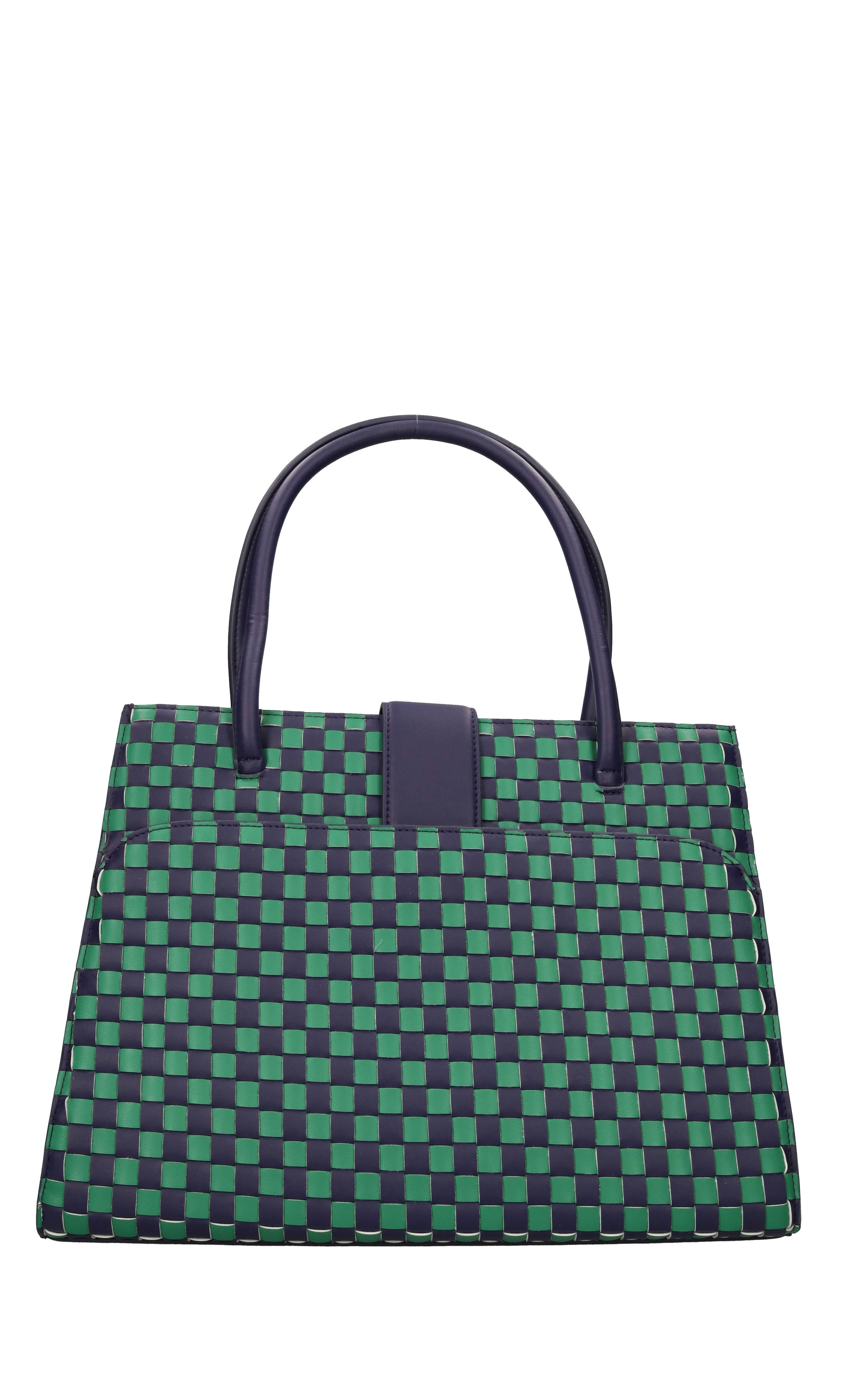 Borsa Peggy Tote in ecopelle intrecciata 