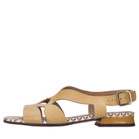 Sandali flat in pelle 