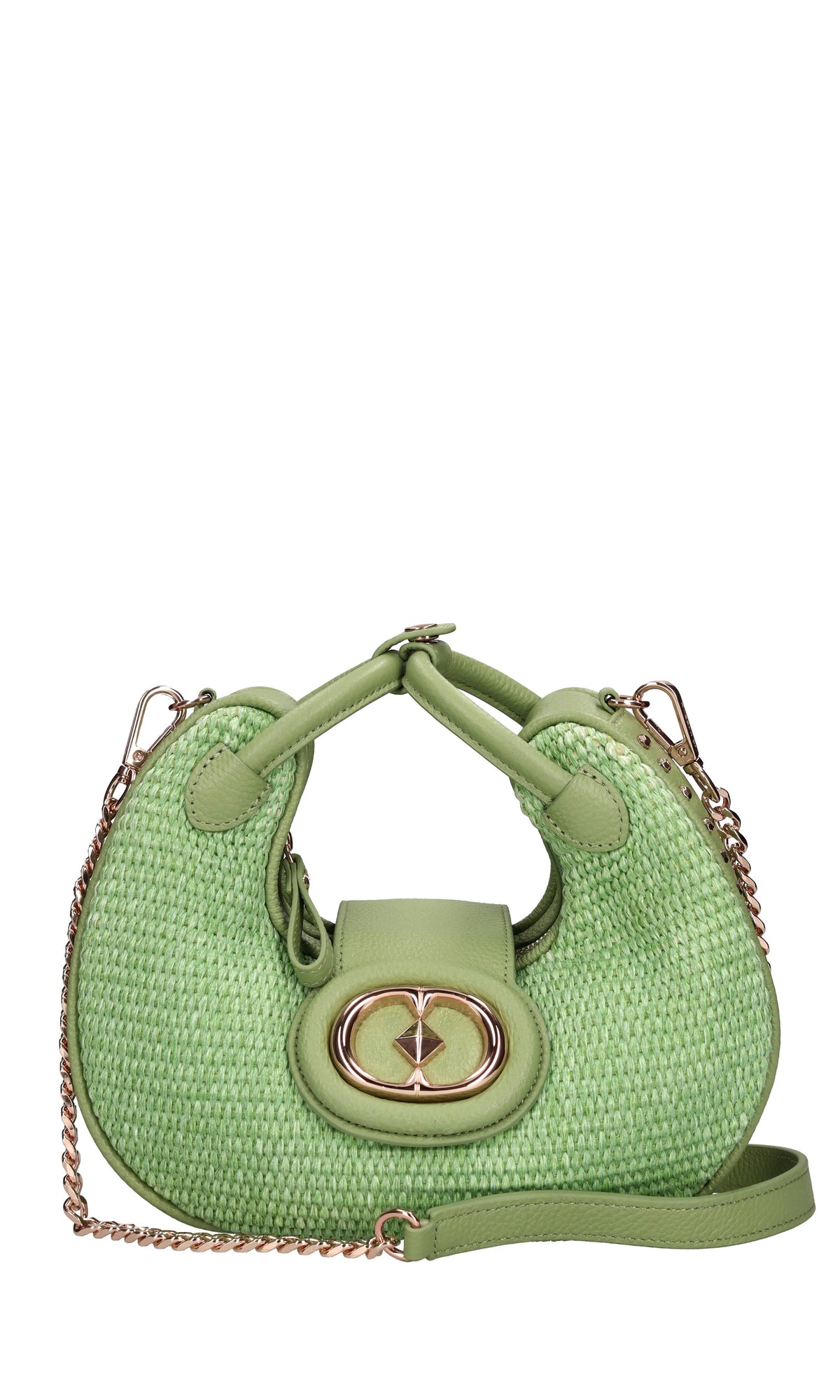 Borsa modello ROMANTIC in rafia e pelle 
